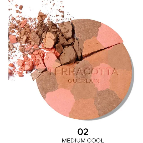 GUERLAIN Terracotta Light bronzujúci rozjasňujúci púder plniteľný odtieň 02 Medium Cool 10 g