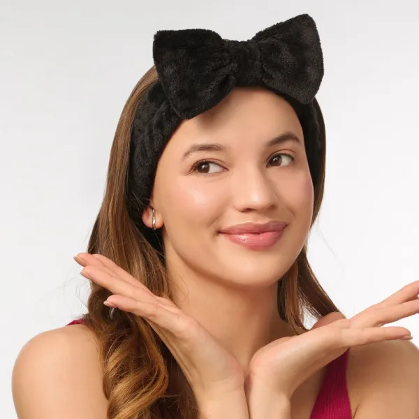 BrushArt Accessories Skincare headband kozmetická čelenka Black 1 ks