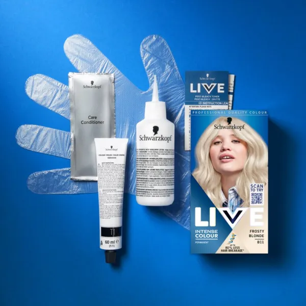 Schwarzkopf LIVE Intense Colour permanentná farba na vlasy odtieň B11 Frosty Blonde 1 ks