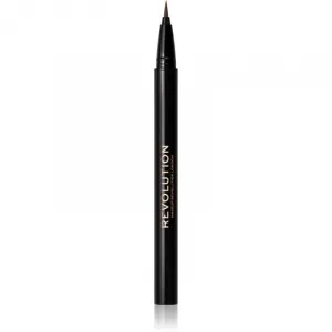 Makeup Revolution Hair Stroke Brow Pen fix na obočie odtieň Medium Brown 0.5 ml