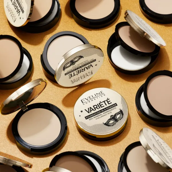 Eveline Cosmetics Variété minerálny kompaktný púder s aplikátorom odtieň 01 Light 8 g