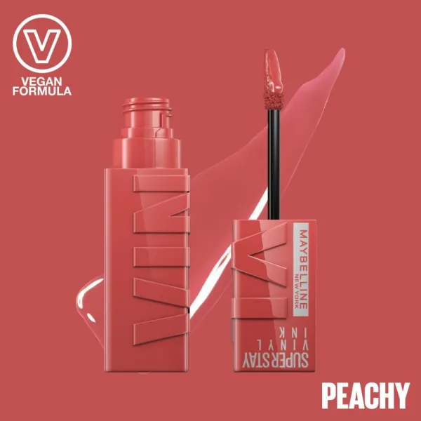 MAYBELLINE NEW YORK SuperStay Vinyl Ink dlhotrvajúci tekutý rúž 15 PEACHY 4.2 ml