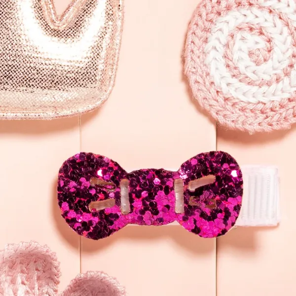 BrushArt KIDS Little princess hair clip set sponky do vlasov Pink