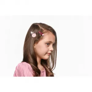 BrushArt KIDS Little princess hair clip set sponky do vlasov Pink