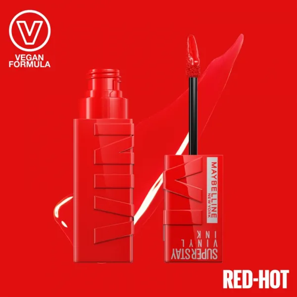 MAYBELLINE NEW YORK SuperStay Vinyl Ink dlhotrvajúci tekutý rúž 25 RED HOT 4.2 ml