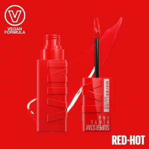 MAYBELLINE NEW YORK SuperStay Vinyl Ink dlhotrvajúci tekutý rúž 25 RED HOT 4.2 ml