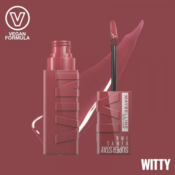 MAYBELLINE NEW YORK SuperStay Vinyl Ink dlhotrvajúci tekutý rúž 40 WITTY 4.2 ml