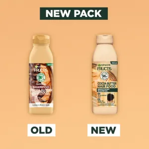 Garnier Fructis Cocoa Butter Hair Food vyhladzujúci šampón pre nepoddajné vlasy 350 ml