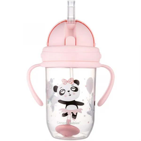 Canpol babies Exotic Animals Cup With Straw hrnček s rúrkou 270 ml