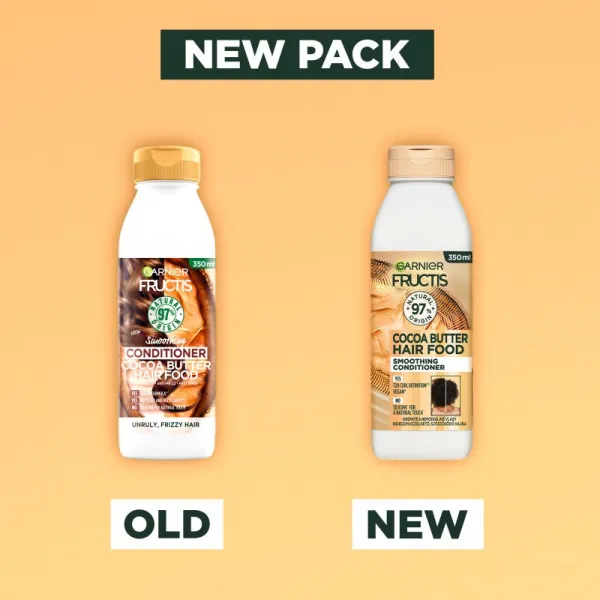 Garnier Fructis Cocoa Butter Hair Food uhladzujúci balzam pre nepoddajné a krepovité vlasy 350 ml