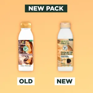 Garnier Fructis Cocoa Butter Hair Food uhladzujúci balzam pre nepoddajné a krepovité vlasy 350 ml