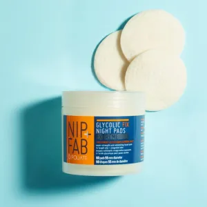 NIP+FAB Glycolic Fix Extreme čistiace tampóny na noc 60 ks