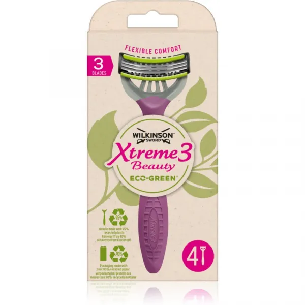 Wilkinson Sword Xtreme 3 Beauty Eco Green jednorazový holiaci strojček 4 ks