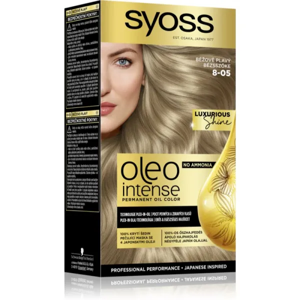 Syoss Oleo Intense Farba na vlasy béžovo plavý 8-05