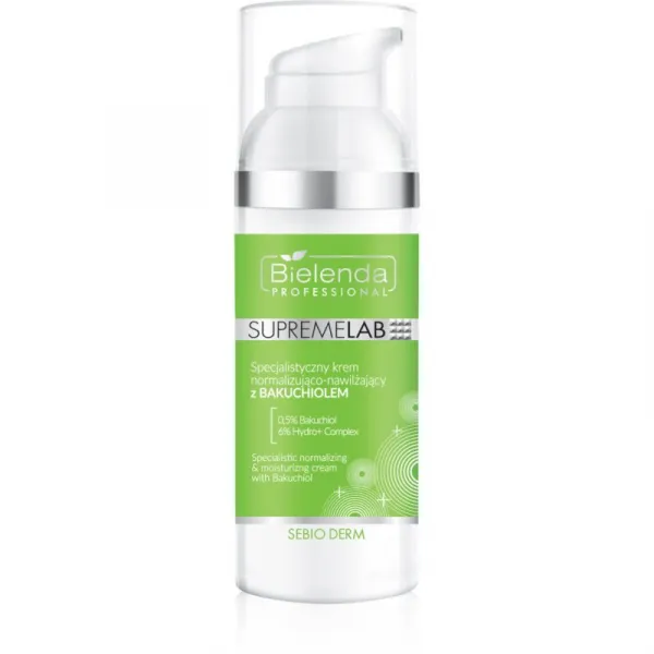 Bielenda Professional Supremelab Sebio Derm normalizujúci denný krém 0,5% Bakuchiol & 6% Hydro Complex 50 ml