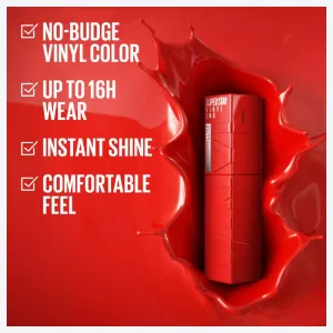MAYBELLINE NEW YORK SuperStay Vinyl Ink dlhotrvajúci tekutý rúž 35 CHEEKY 4.2 ml