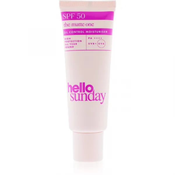 hello sunday the matte one zmatňujúca podkladová báza pre mastnú a problematickú pleť SPF 50 50 ml