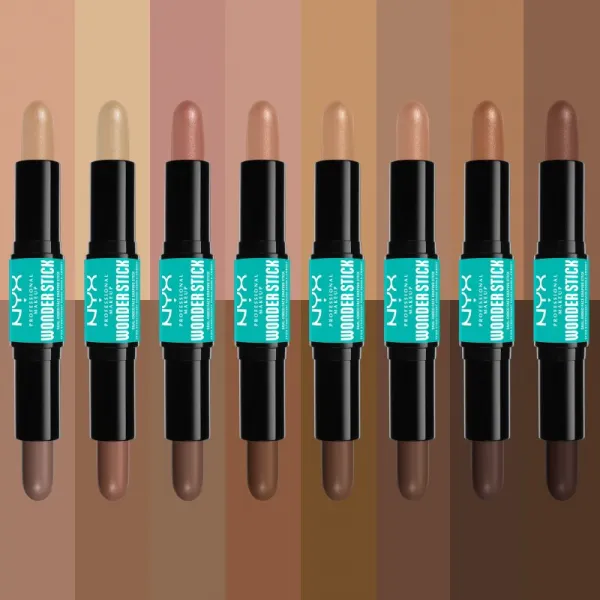 NYX Professional Makeup Wonder Stick Dual Face Lift obojstranná kontúrovacia tyčinka odtieň 02 Universal Light 2x4 g