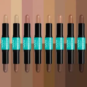 NYX Professional Makeup Wonder Stick Dual Face Lift obojstranná kontúrovacia tyčinka odtieň 02 Universal Light 2x4 g