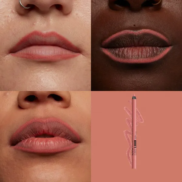 NYX Professional Makeup Line Loud Vegan kontúrovacia ceruzka na pery s matným efektom odtieň 04 Born To Hustle 1,2 g