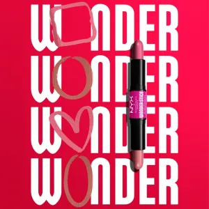 NYX Professional Makeup Wonder Stick Cream Blush obojstranná kontúrovacia tyčinka odtieň 04 Deep Magenta N Ginger 2x4 g