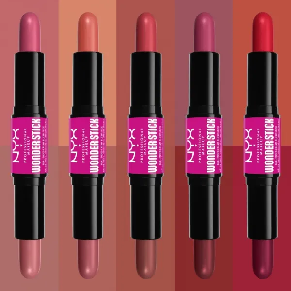 NYX Professional Makeup Wonder Stick Cream Blush obojstranná kontúrovacia tyčinka odtieň 04 Deep Magenta N Ginger 2x4 g