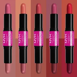 NYX Professional Makeup Wonder Stick Cream Blush obojstranná kontúrovacia tyčinka odtieň 04 Deep Magenta N Ginger 2x4 g