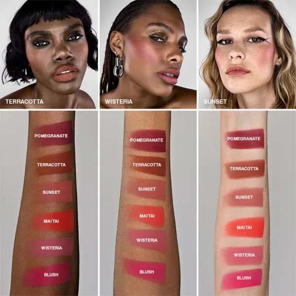 Smashbox Halo Sheer To Stay Color Tints tekutá lícenka a lesk na pery odtieň Sunset 10 ml
