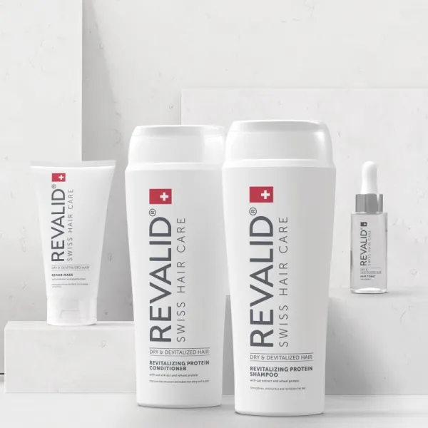 Revalid Hair Tonic energizujúce tonikum s kofeínom pre podporu rastu vlasov 4x30 ml