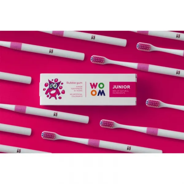 WOOM Junior Bubblegum detská zubná pasta 50 ml