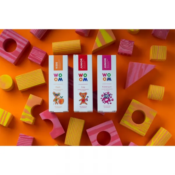 WOOM Junior Bubblegum detská zubná pasta 50 ml