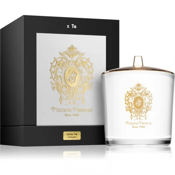 Tiziana Terenzi White Fire vonná sviečka s dreveným knotom 500 g