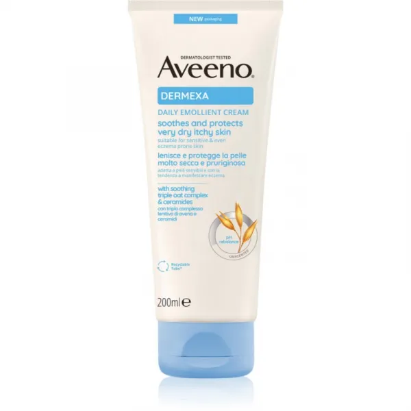 Aveeno Dermexa Daily Emollient Cream zvláčňujúci krém pre suchú a podráždenú pokožku 200 ml