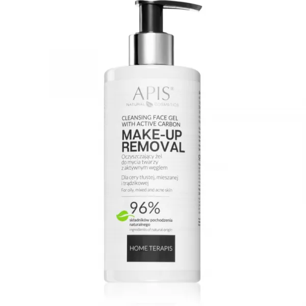 Apis Natural Cosmetics Home TerApis čistiaci gél s aktívnym uhlím pre mastnú a problematickú pleť 300 ml