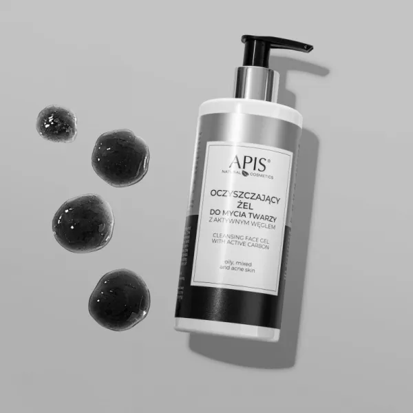 Apis Natural Cosmetics Home TerApis čistiaci gél s aktívnym uhlím pre mastnú a problematickú pleť 300 ml