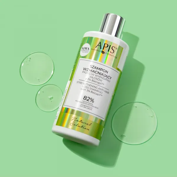 Apis Natural Cosmetics Natural Solution 3% Baicapil posilňujúci šampón proti vypadávaniu vlasov 300 ml