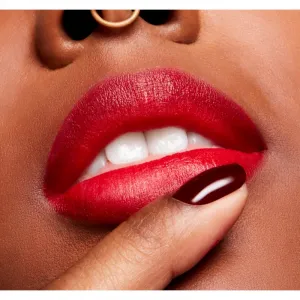 MAC Cosmetics Powder Kiss Velvet Blur Slim Stick matný hydratačný rúž odtieň Ruby New 2 g