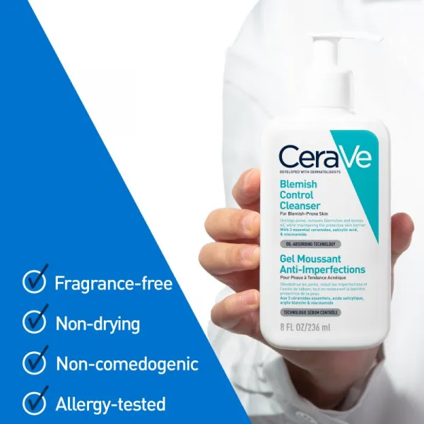 CeraVe Blemish Control čistiaci gél proti nedokonalostiam aknóznej pleti 236 ml