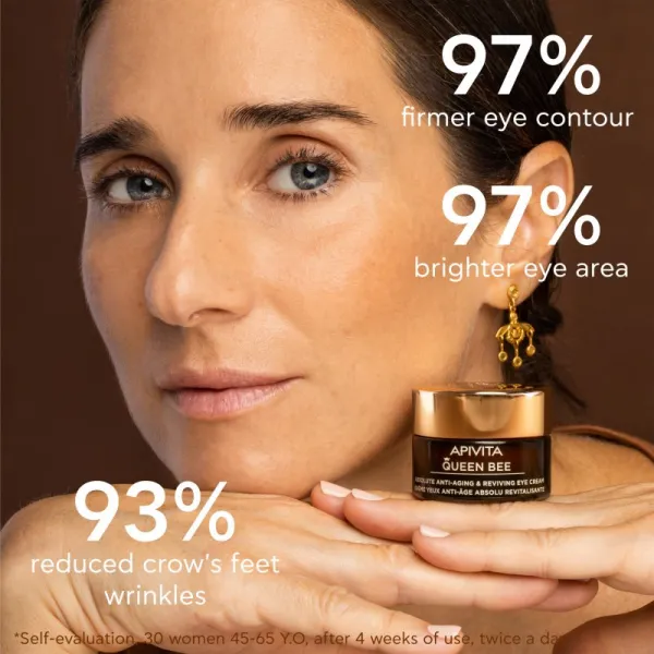 Apivita Queen Bee Eye Cream intenzívny očný krém proti vráskam 15 ml