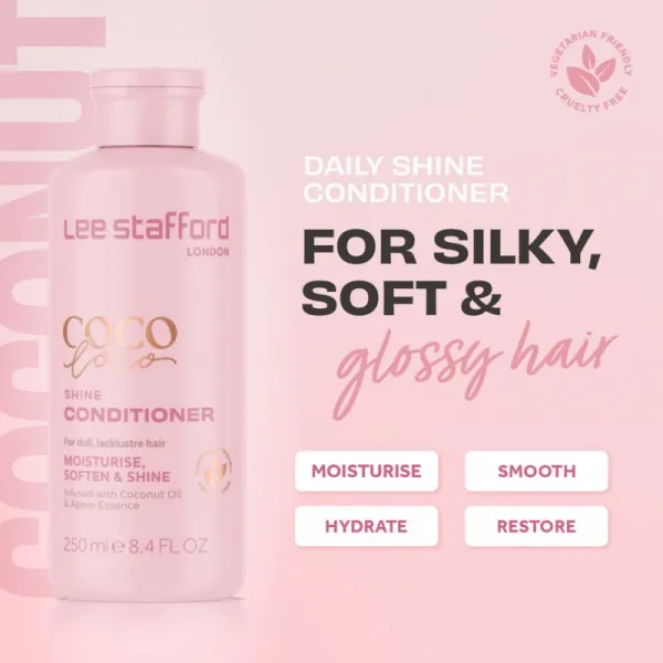 Lee Stafford CoCo LoCo Agave hydratačný kondicionér na lesk a hebkosť vlasov 250 ml