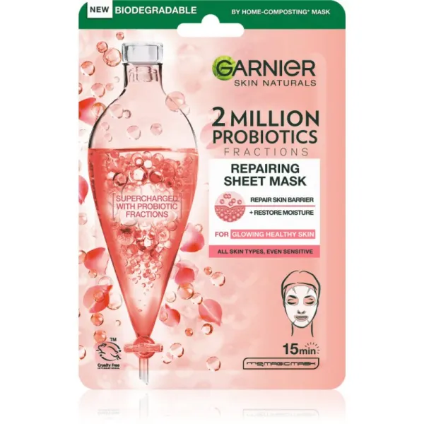 Garnier Textil Masks 2 Million Probiotics regeneračná maska na tvár 22 g