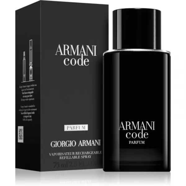 Armani Code Parfum parfém plniteľný pre mužov 75 ml