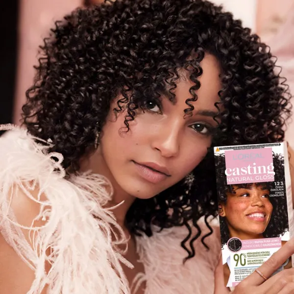 L’Oréal Paris Casting Creme Natural Gloss semi-permanentná farba odtieň 123 BLACK GANACHE