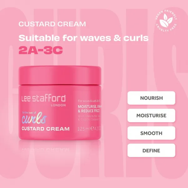 Lee Stafford For The Love Of Curls Custard Cream stylingový krém pre definíciu vĺn 125 ml
