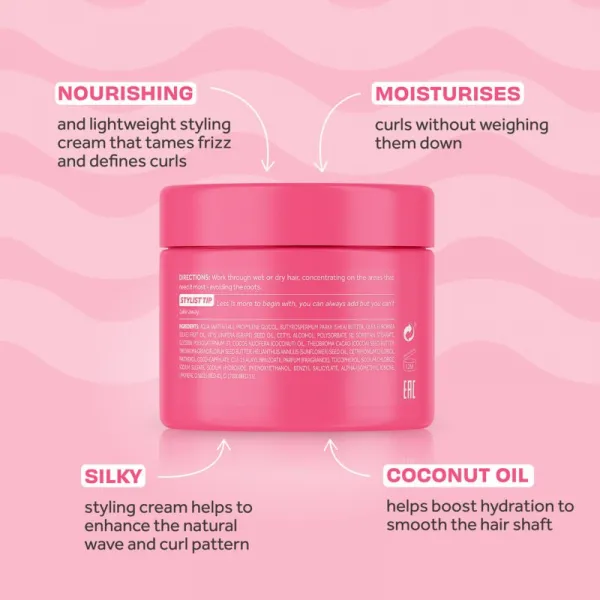 Lee Stafford For The Love Of Curls Custard Cream stylingový krém pre definíciu vĺn 125 ml