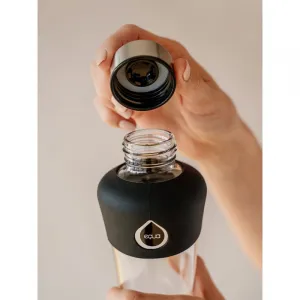 Equa Active sklenená fľaša na vodu Black 550 ml
