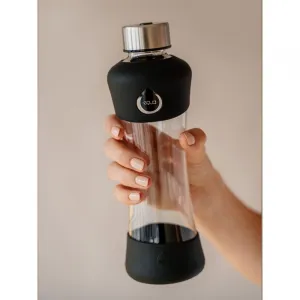 Equa Active sklenená fľaša na vodu Black 550 ml