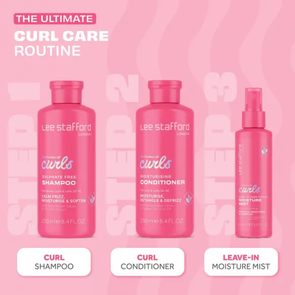 Lee Stafford For The Love Of Curls Leave In Conditioning Moisture Mist bezoplachový kondicionér v spreji pre kučeravé vlasy 150 ml