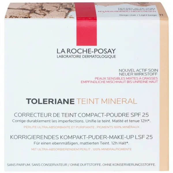 La Roche-Posay Toleriane Teint Mineral minerálny kompaktný púder SPF 25 odtieň 11 Light Beige 9,5 g