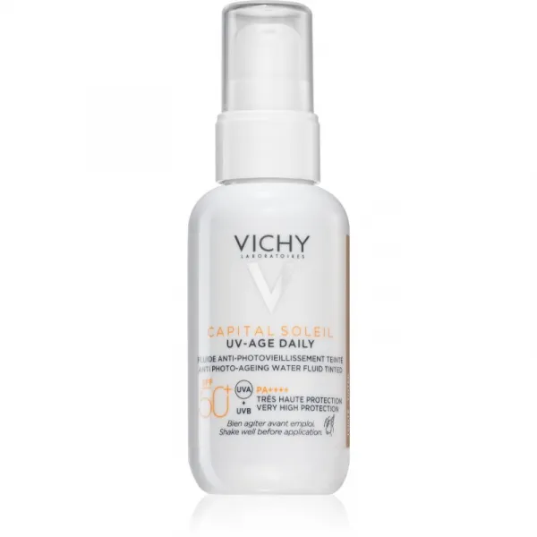 Vichy Capital Soleil Daily SPF50+ ochranný tónovaný fluid na tvár SPF 50+ odtieň Light 40 ml